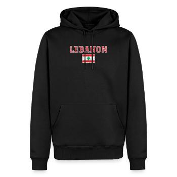 Libanon - Männer Premium Bio Hoodie - Schwarz - Vorne - Nico (187cm)