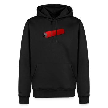 Firecracker - Männer Premium Bio Hoodie - Schwarz - Vorne - Nico (187cm)