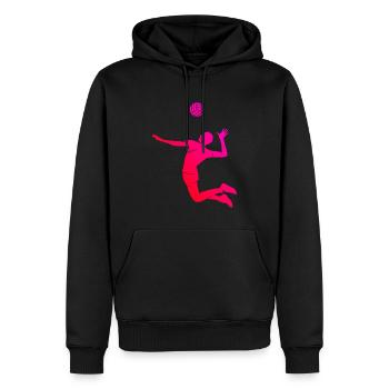 Volleyballspieler Volleyballspielen Volley - Männer Premium Bio Hoodie - Schwarz - Vorne - Nico (187cm)