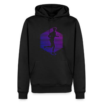 Marathon Runner Marathon Marathon - Men’s Premium Organic Hoodie - black - Front - Nico (187cm)