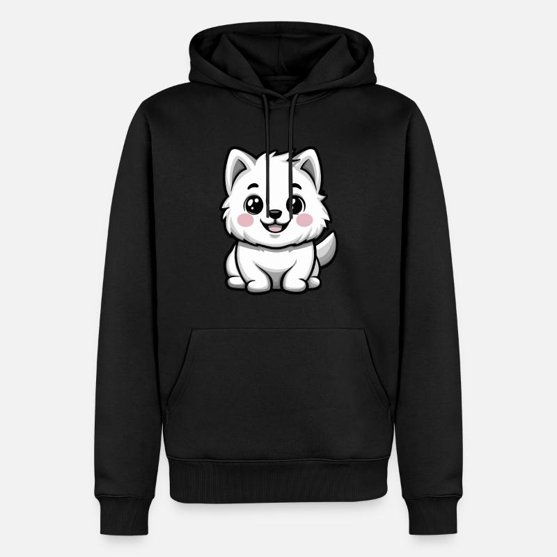 Chien Samoyède Mignon - Sweat à capuche Premium bio Homme - noir