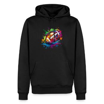 American Football für Sport Fans&Football Spieler - Männer Premium Bio Hoodie - Schwarz - Vorne - Nico (187cm)