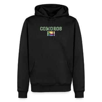 Komoren - Männer Premium Bio Hoodie - Schwarz - Vorne - Nico (187cm)