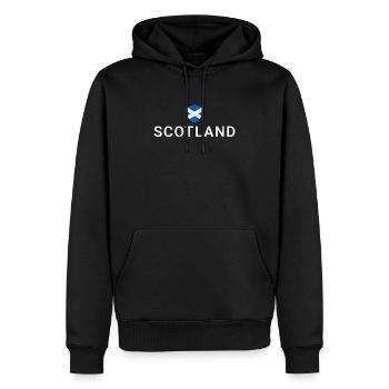 Ecosse - Sweat à capuche Premium bio Homme - noir - Devant - Nico (187cm)