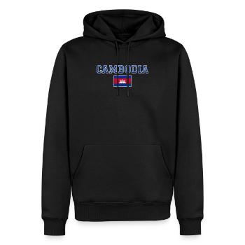 Cambodge - Sweat à capuche Premium bio Homme - noir - Devant - Nico (187cm)