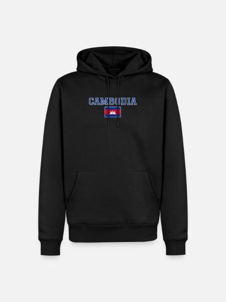 Kambodscha - Männer Premium Bio Hoodie - Schwarz