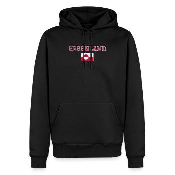 Groenland - Sweat à capuche Premium bio Homme - noir - Devant - Nico (187cm)