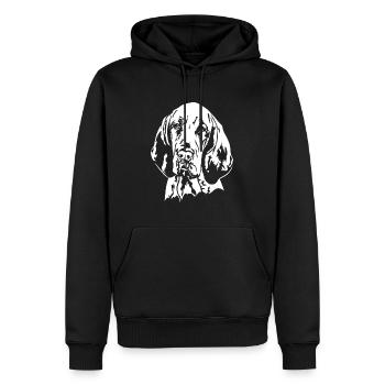BRACCO ITALIANO Chiens de chasse Portrait Wilsigns - Sweat à capuche Premium bio Homme - noir - Devant - Nico (187cm)