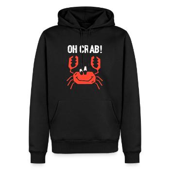 Oh Krabbe - Männer Premium Bio Hoodie - Schwarz - Vorne - Nico (187cm)