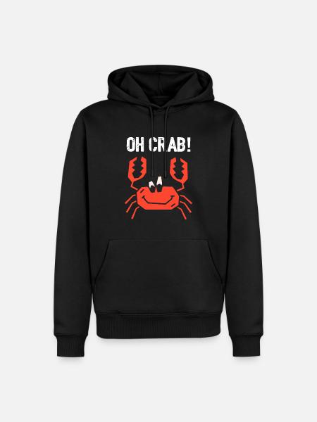 Oh Krabbe - Männer Premium Bio Hoodie - Schwarz