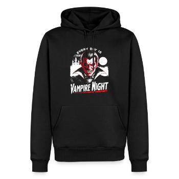 Design vampire cool - Sweat à capuche Premium bio Homme - noir - Devant - Nico (187cm)