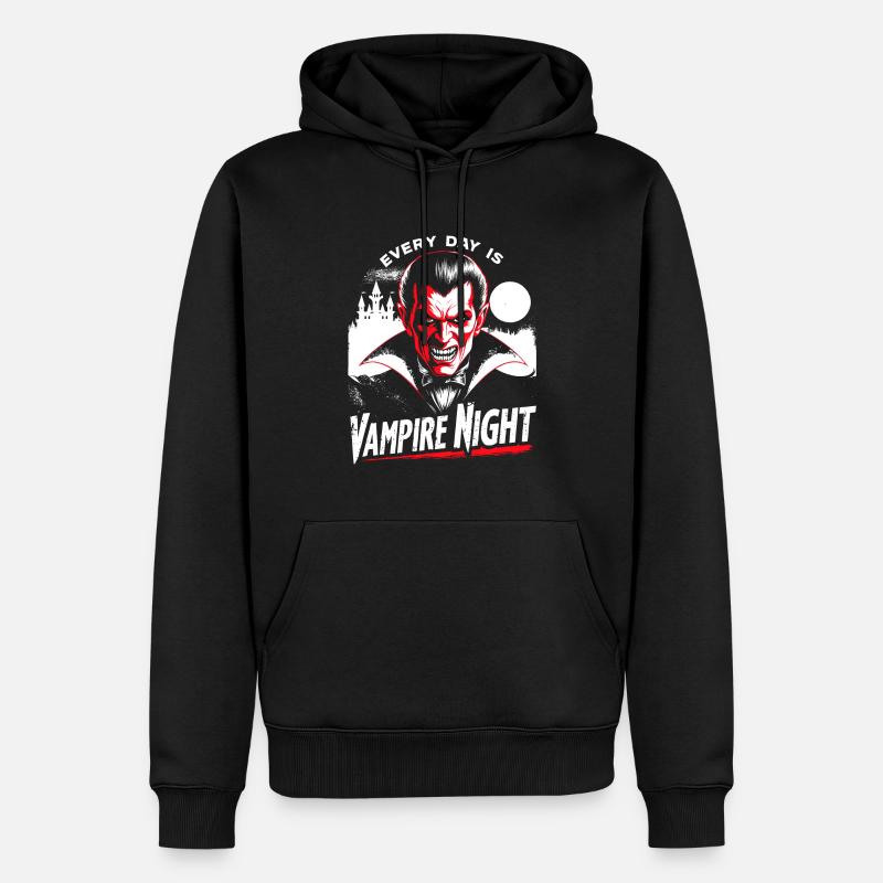 Design vampire cool - Sweat à capuche Premium bio Homme - noir