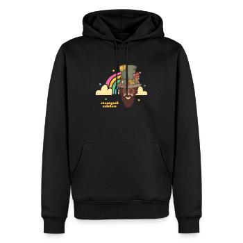Steampunk Regenbogen - Männer Premium Bio Hoodie - Schwarz - Vorne - Nico (187cm)