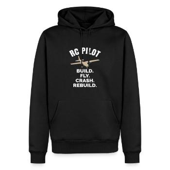RC Pilot Modellflugzeug Modell - Männer Premium Bio Hoodie - Schwarz - Vorne - Nico (187cm)