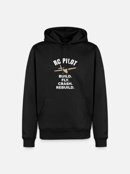 RC Pilot Modellflugzeug Modell - Männer Premium Bio Hoodie - Schwarz