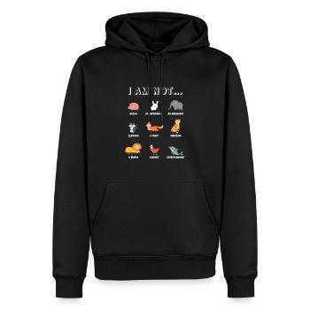 Je ne suis pas... Bien-être animal Militants des droits des animaux - Sweat à capuche Premium bio Homme - noir - Devant - Nico (187cm)