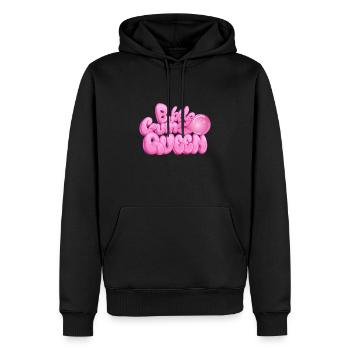 Bubblegum Queen Chewing Gum Bonbons - Sweat à capuche Premium bio Homme - noir - Devant - Nico (187cm)