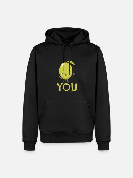 Vous Chères Olives Saint-Valentin - Sweat à capuche Premium bio Homme - noir