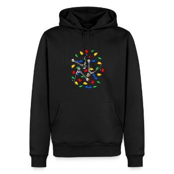 Stunt Scooter Trick Roller Tretroller Skatepark - Männer Premium Bio Hoodie - Schwarz - Vorne - Nico (187cm)
