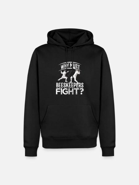 Beekeepers Fight Fechten Fechter Fecht - Männer Premium Bio Hoodie - Schwarz