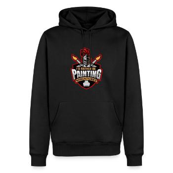 ID Rather Be Painting Miniatures - Männer Premium Bio Hoodie - Schwarz - Vorne - Nico (187cm)