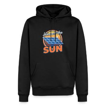 Récolter Le Soleil Solaire Photovoltaïque Soleil - Sweat à capuche Premium bio Homme - noir - Devant - Nico (187cm)
