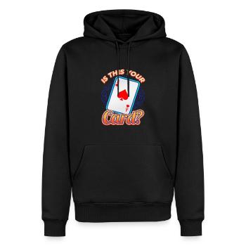 Is This Your Card? Sorcerer - Men’s Premium Organic Hoodie - black - Front - Nico (187cm)