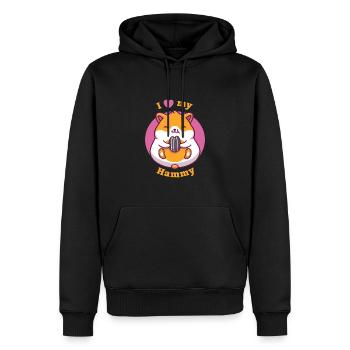 I Love My Hammy Hamster - Männer Premium Bio Hoodie - Schwarz - Vorne - Nico (187cm)