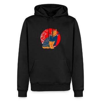 Samurai Japan Fighter Japanese Art - Men’s Premium Organic Hoodie - black - Front - Nico (187cm)