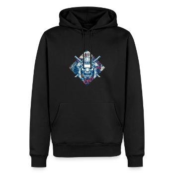 Samurai Japan Mask Japanese Art - Men’s Premium Organic Hoodie - black - Front - Nico (187cm)