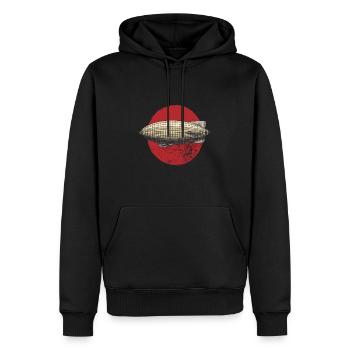 Zeppelin Luftschiff Pilot Retro - Männer Premium Bio Hoodie - Schwarz - Vorne - Nico (187cm)