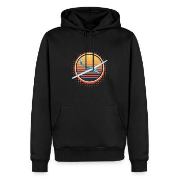 Glider Segelflugzeug Segelflieger - Männer Premium Bio Hoodie - Schwarz - Vorne - Nico (187cm)