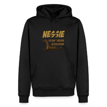 Doesnt Believe Nessie Loch Ness - Männer Premium Bio Hoodie - Schwarz - Vorne - Nico (187cm)