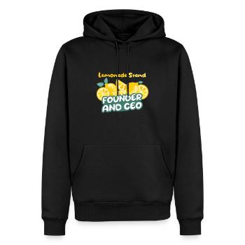 Lemonade Stand Fondateur et Pdg Limonade - Sweat à capuche Premium bio Homme - noir - Devant - Nico (187cm)