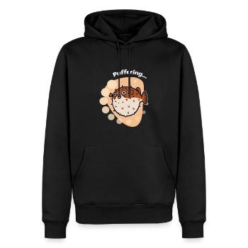 Puffering... Kugelfisch Fisch Meer - Männer Premium Bio Hoodie - Schwarz - Vorne - Nico (187cm)