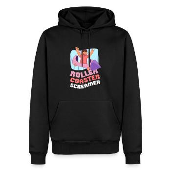 Montagnes russes Screamer Roller Coaster - Sweat à capuche Premium bio Homme - noir - Devant - Nico (187cm)