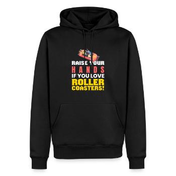 You Love Rollercoasters Roller Coaster - Men’s Premium Organic Hoodie - black - Front - Nico (187cm)