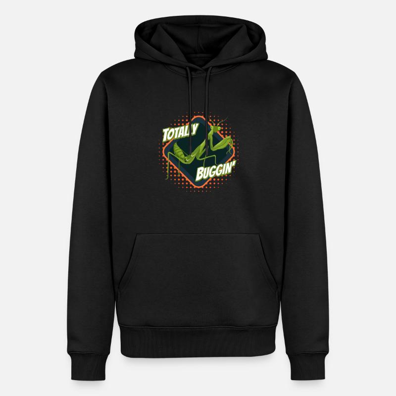 Totally Buggin Grashüpfe Heuschrecke - Männer Premium Bio Hoodie - Schwarz