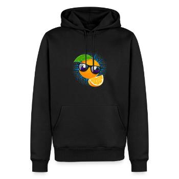 Orange Lunettes de soleil Jus Fruit - Sweat à capuche Premium bio Homme - noir - Devant - Nico (187cm)