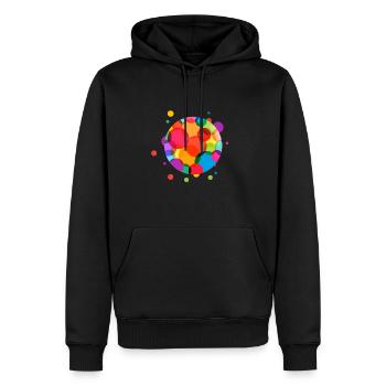 Dot Day Punkte Punkt - Männer Premium Bio Hoodie - Schwarz - Vorne - Nico (187cm)