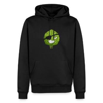 Artischocken Pirat Gemüse - Männer Premium Bio Hoodie - Schwarz - Vorne - Nico (187cm)