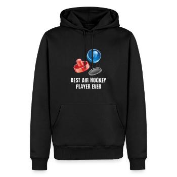 Meilleur joueur d’air hockey airhockey - Sweat à capuche Premium bio Homme - noir - Devant - Nico (187cm)