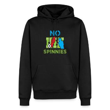 No Spinnies Drehfußball Kickern - Männer Premium Bio Hoodie - Schwarz - Vorne - Nico (187cm)