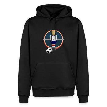 Drehfußballfigur Drehfußball Kickern - Männer Premium Bio Hoodie - Schwarz - Vorne - Nico (187cm)
