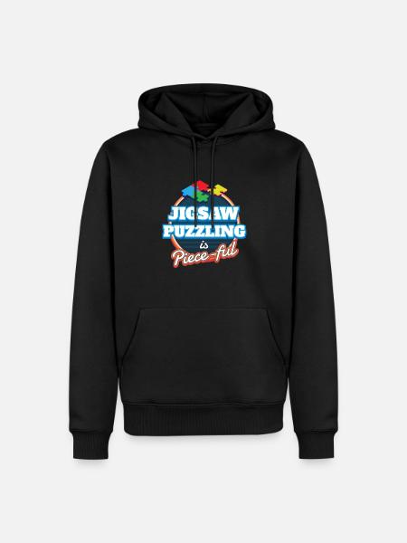 Jigsaw Puzzling Puzzles - Men’s Premium Organic Hoodie - black