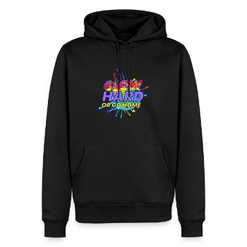 Glow Hard Or Go Home EDM Music Festival - Men’s Premium Organic Hoodie - black - Front - Nico (187cm)