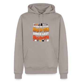 Ive Been Ready For Halloween - Männer Premium Bio Hoodie - Taupe - Vorne - Nico (187cm)