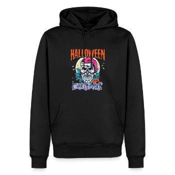 Halloween est mon Noël - Sweat à capuche Premium bio Homme - noir - Devant - Nico (187cm)