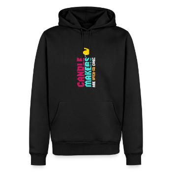 Bougies Cool Bougies - Sweat à capuche Premium bio Homme - noir - Devant - Nico (187cm)