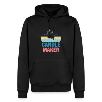 Bougies Candle Maker Bougies - Sweat à capuche Premium bio Homme - noir - Devant - Nico (187cm)